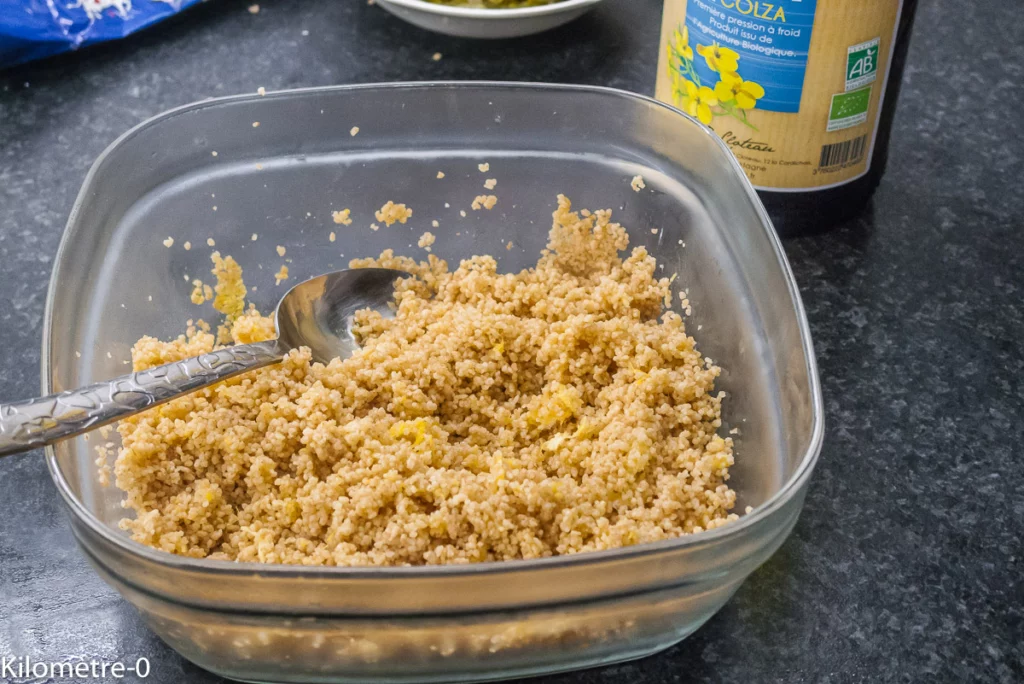 Taboulé aux agrumes et olives de Kalamata sans cuisson - Étape 4