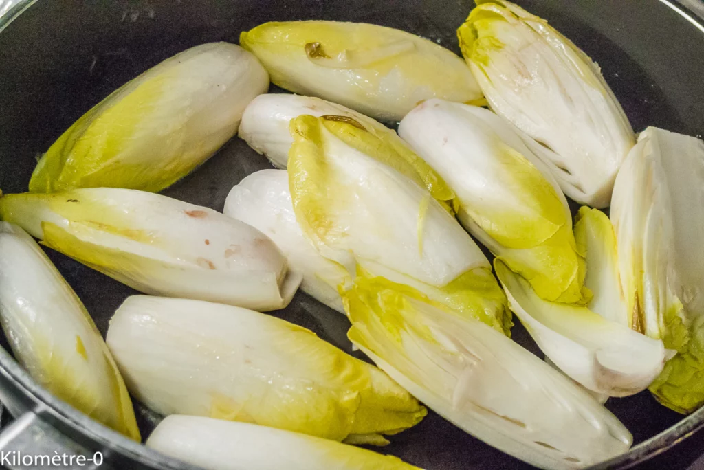 Endives braisées, oranges et grenade - Étape 2