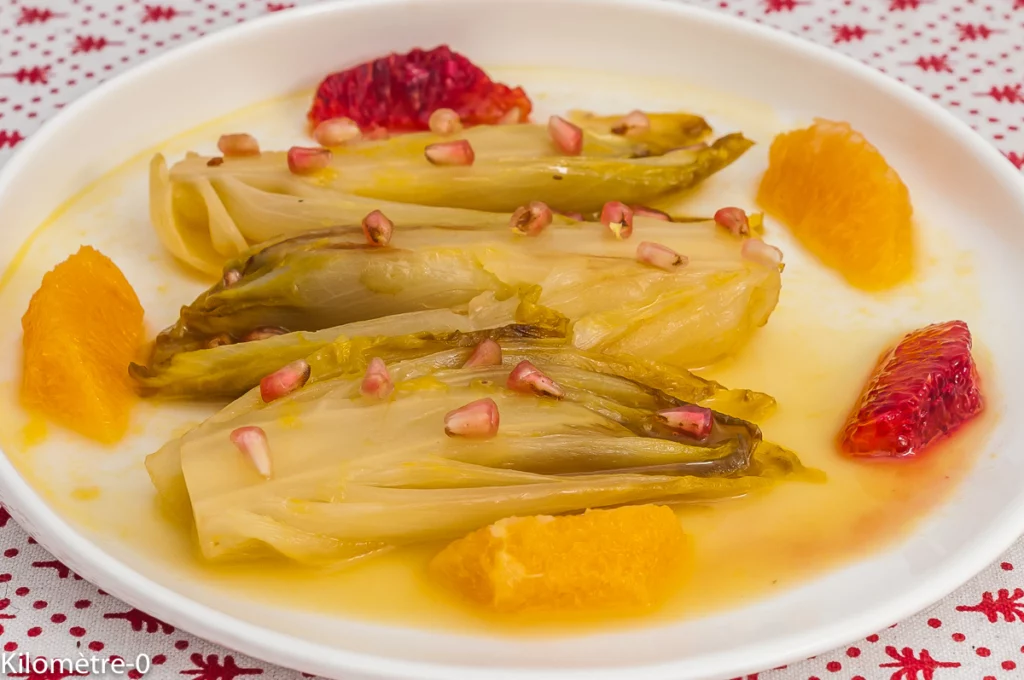 Endives braisées, oranges et grenade - Étape 8