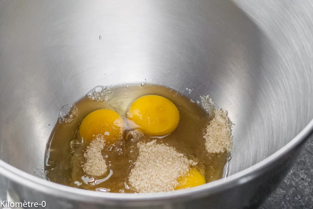 Gâteau du matin farine de seigle, d&rsquo;épeautre et orange sanguine - Étape 1