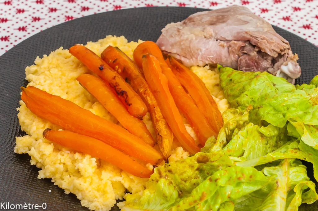 Pintade à la polenta et aux carottes - Étape 9