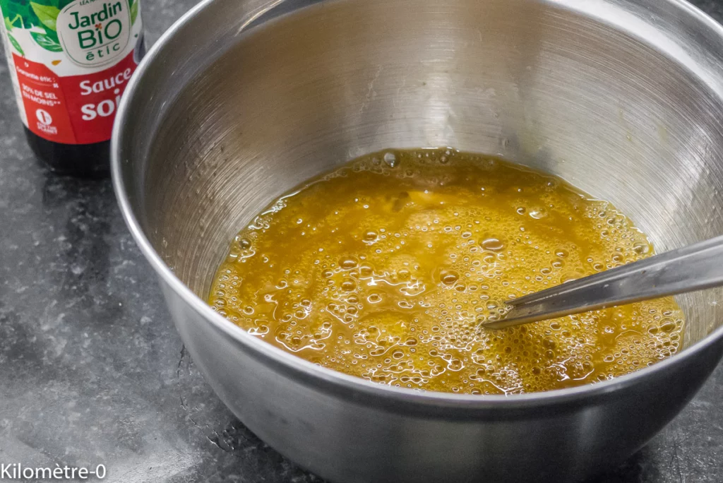 Omelette aux côtes de blettes, sauce soja - Étape 5