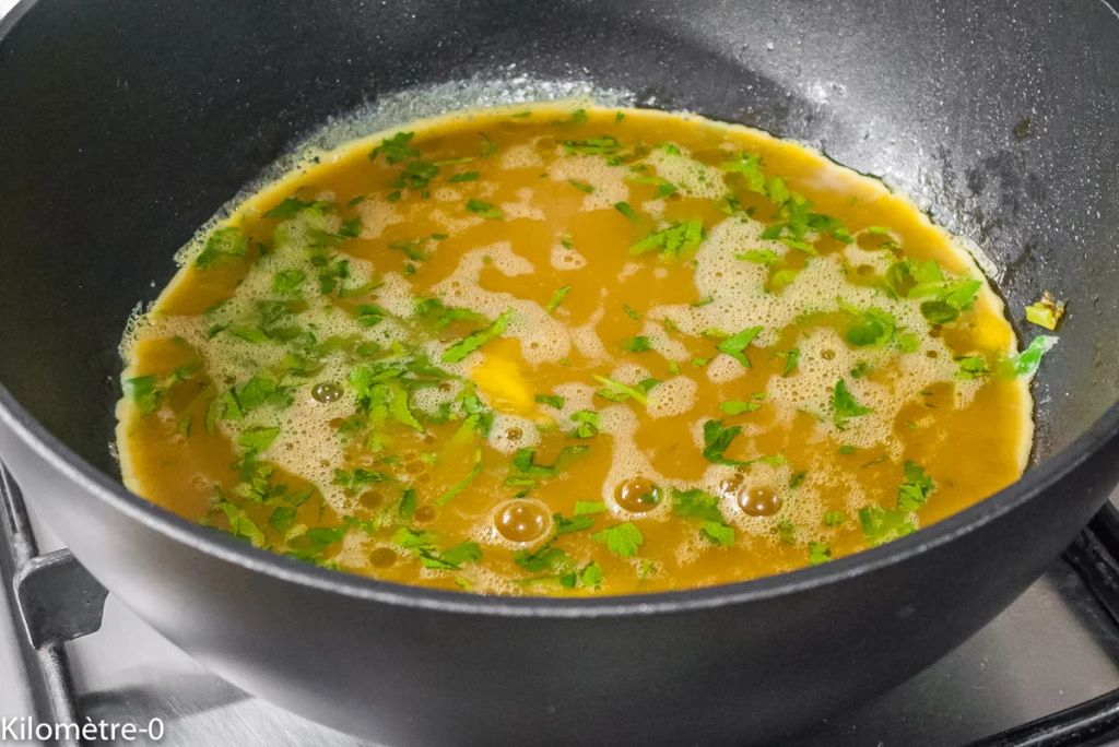 Omelette aux côtes de blettes, sauce soja - Étape 6