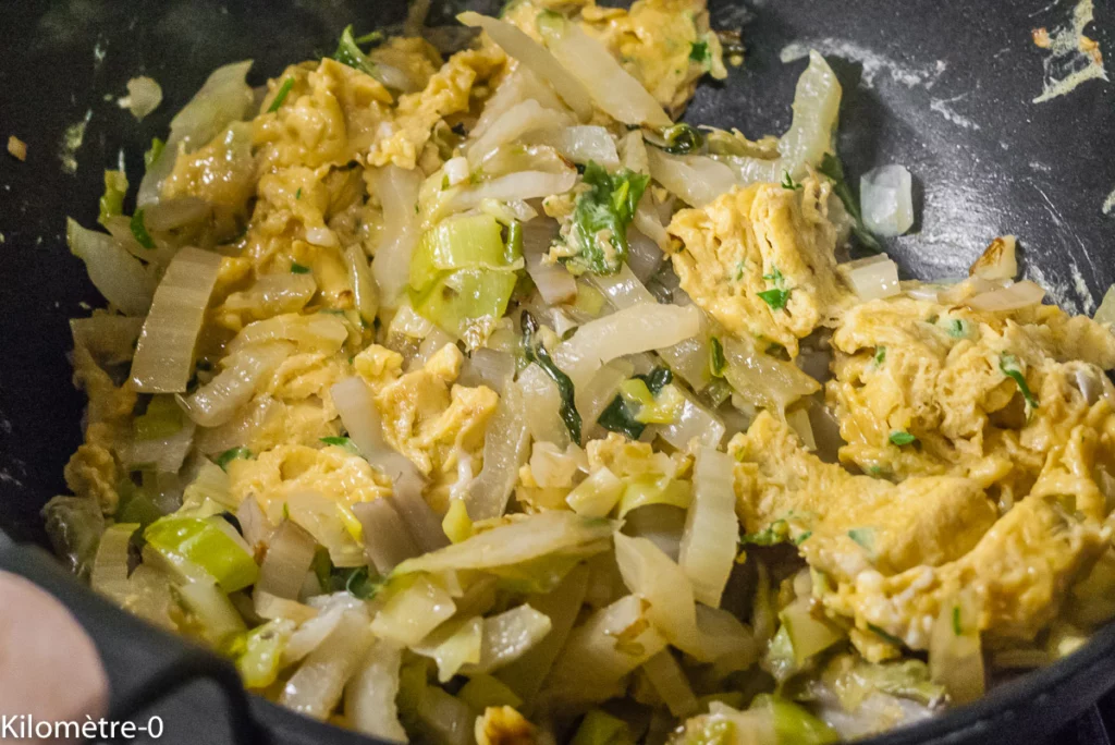 Omelette aux côtes de blettes, sauce soja - Étape 8