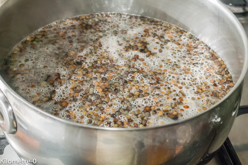 Crème de lentilles - Étape 1