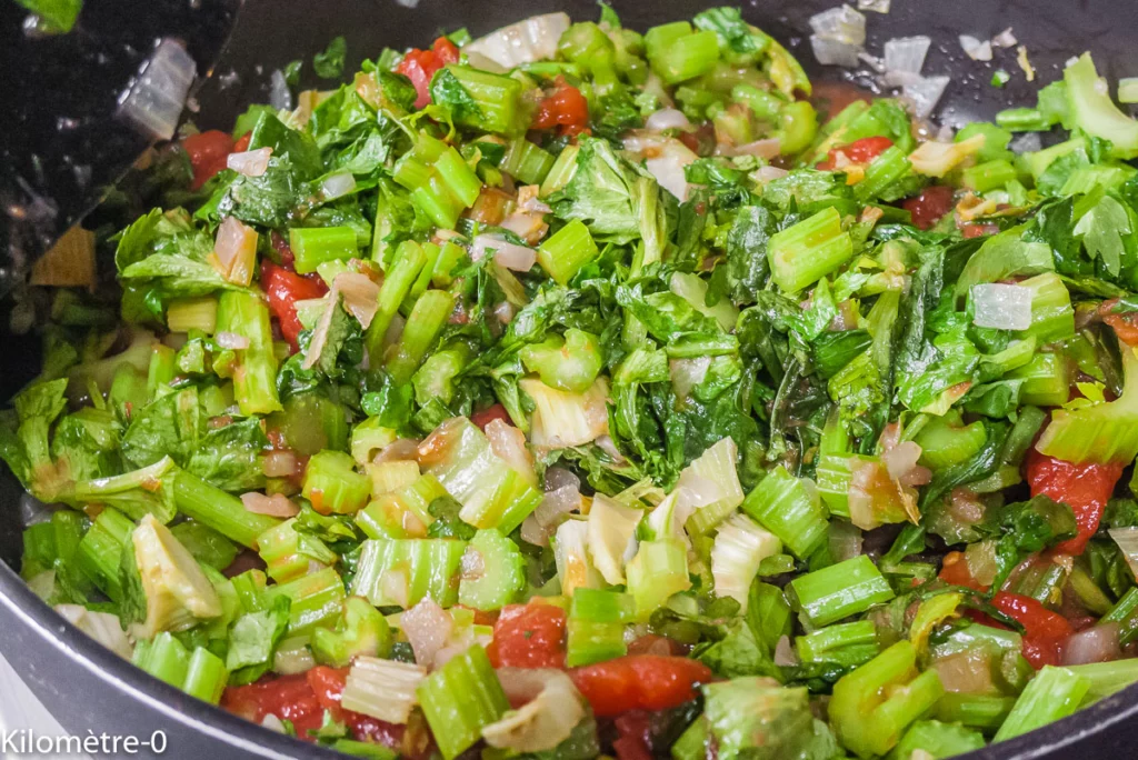 Céleri branche poêlé aux olives - Étape 7