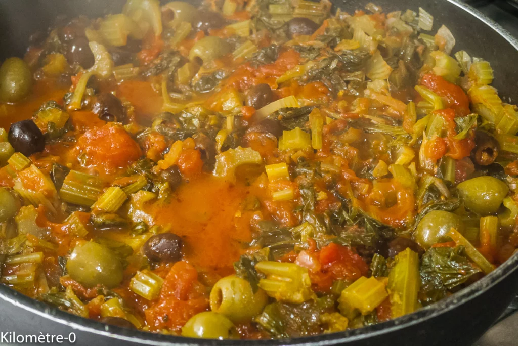 Céleri branche poêlé aux olives - Étape 10