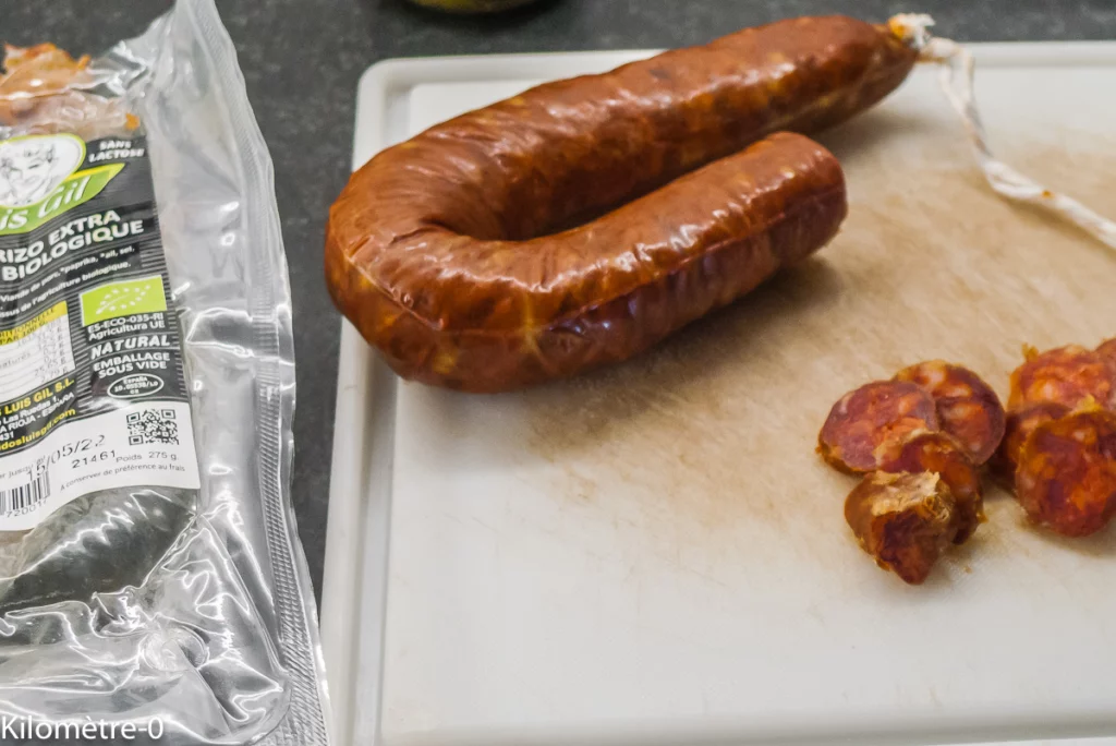 Pizza aux épinards, chorizo et olives - Étape 8