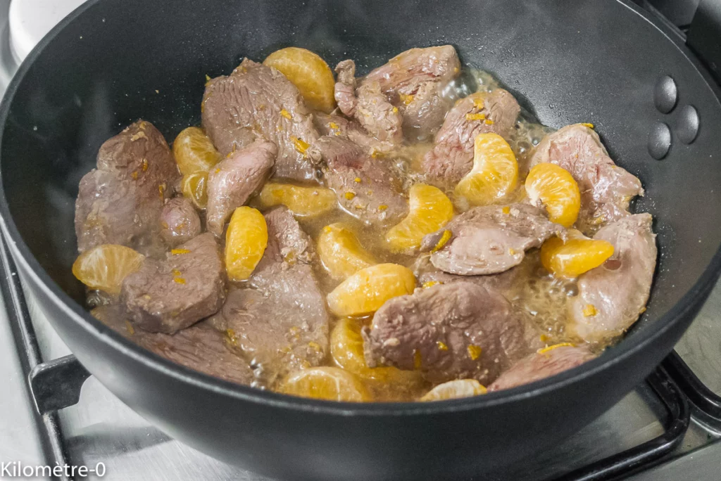 Magret de canard aux pâtes fraiches et aux mandarines - Étape 10