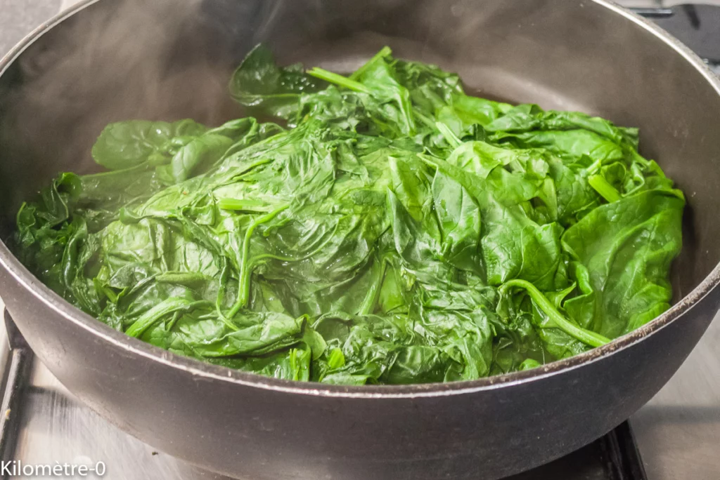 Cake salé aux maquereaux et aux épinards - Étape 2