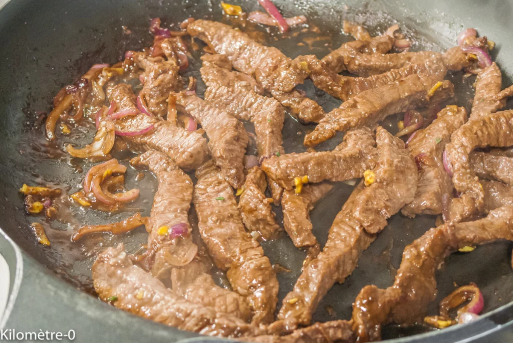 Boeuf au gingembre et à la sauce soja - Étape 7