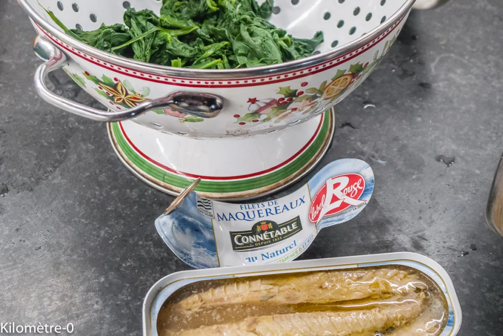 Cake salé aux maquereaux et aux épinards - Étape 3