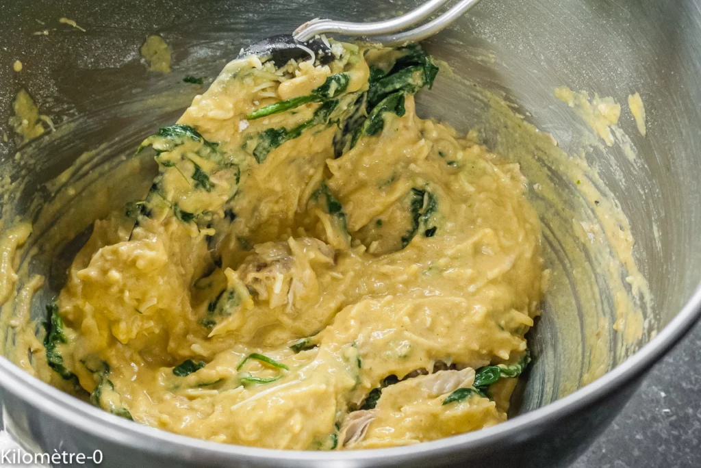 Cake salé aux maquereaux et aux épinards - Étape 9