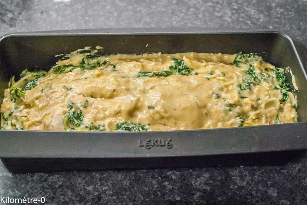 Cake salé aux maquereaux et aux épinards - Étape 10