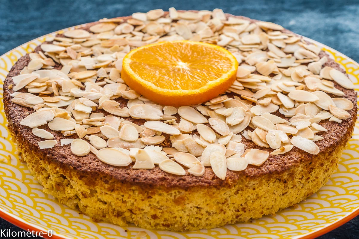 Photo de recette, dessert, italien, Italie, sicilien, gâteau sicilien à l'orange, orange, agrumes, citron, amandes, facile, bio, rapide, moelleux, cuisine du monde, dessert européen, Kilomètre-0, blog de cuisine réalisée à partir de produits de saison et issus de circuits courts