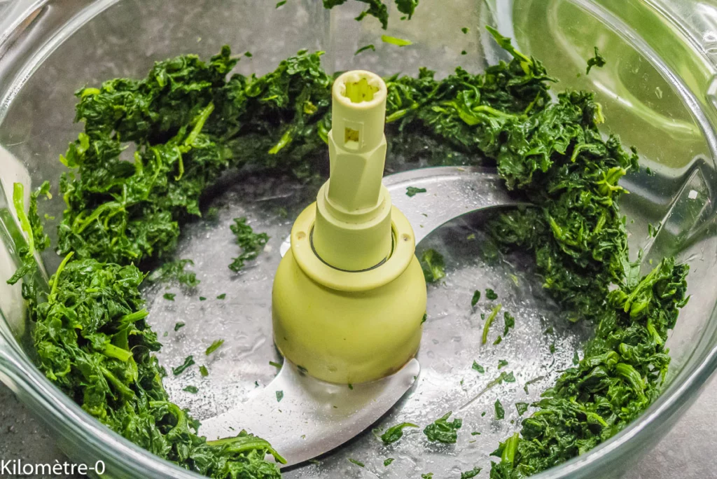 Crêpes aux épinards, crudités et oeufs - Étape 8