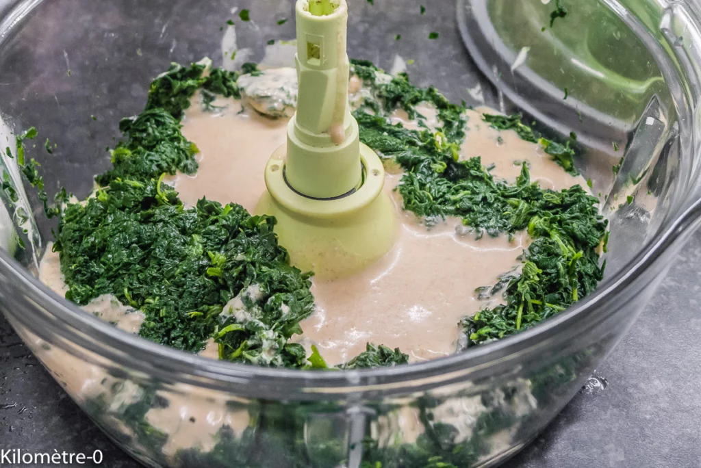 Crêpes aux épinards, crudités et oeufs - Étape 9