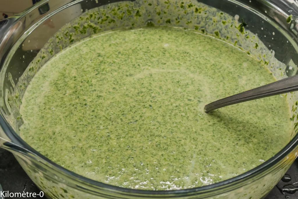 Crêpes aux épinards, crudités et oeufs - Étape 10