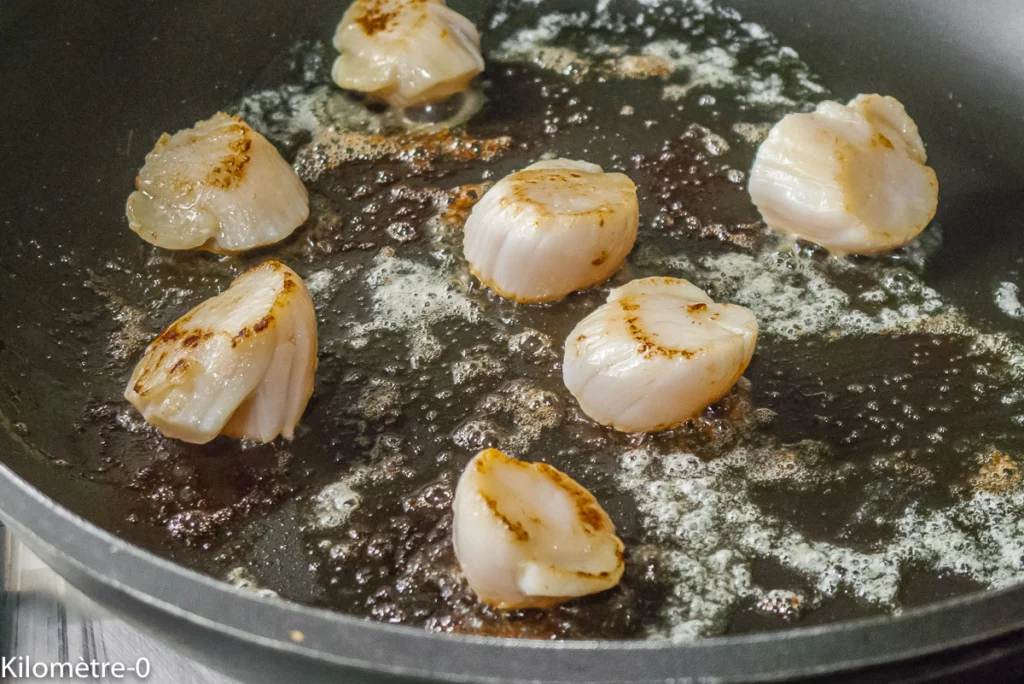 Saint jacques aux mangues, vinaigrette de mangue - Étape 5
