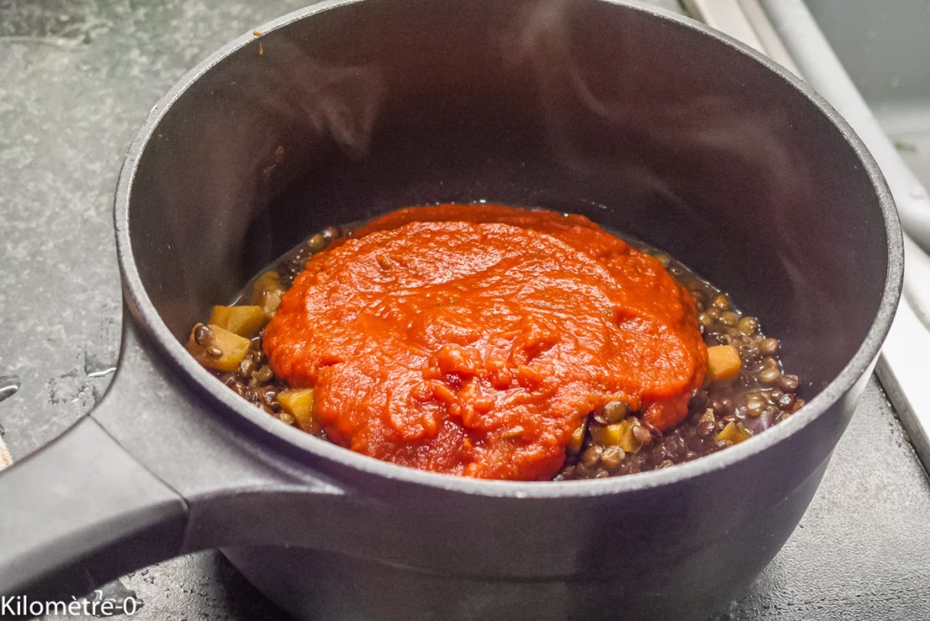 Pâtes aux lentilles et noix de cajou - Étape 8