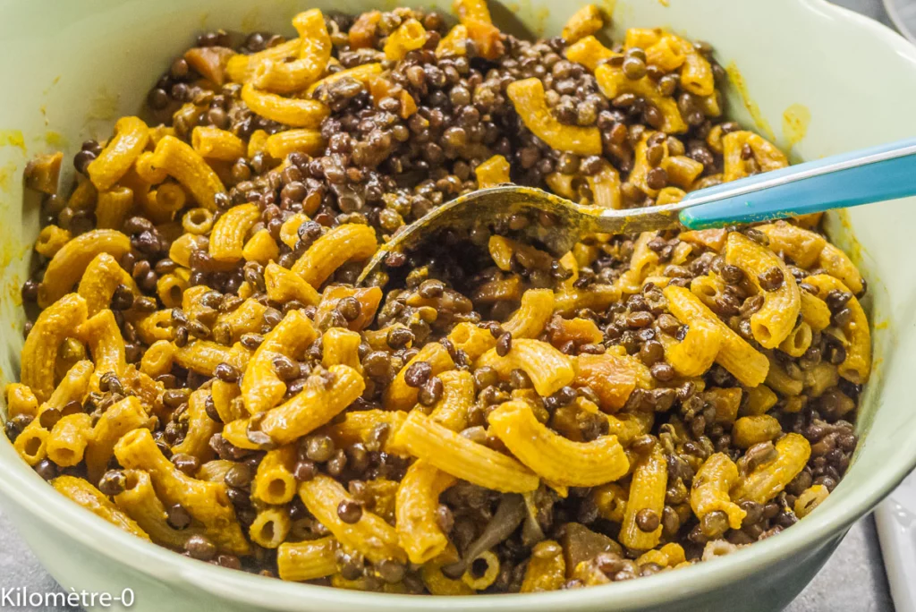 Salade de pâtes aux lentilles, poireaux et betteraves - Étape 8