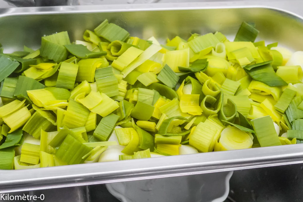 Salade de pâtes aux lentilles, poireaux et betteraves - Étape 1