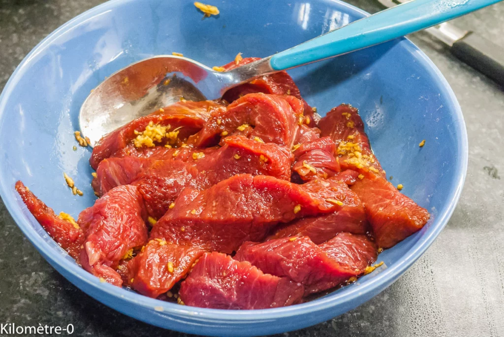 Pâtes fraiches au boeuf et au chou tatsoi - Étape 3