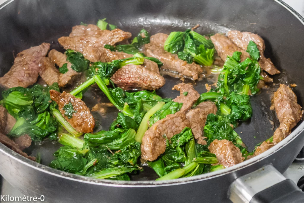Pâtes fraiches au boeuf et au chou tatsoi - Étape 9
