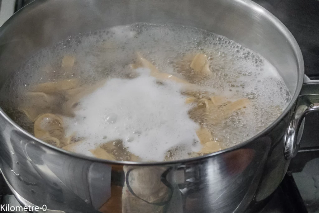 Pâtes fraiches au boeuf et au chou tatsoi - Étape 7