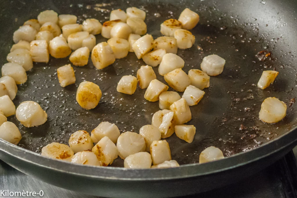 Salade de chou rouge aux carottes, asperges et noix de pétoncles - Étape 7