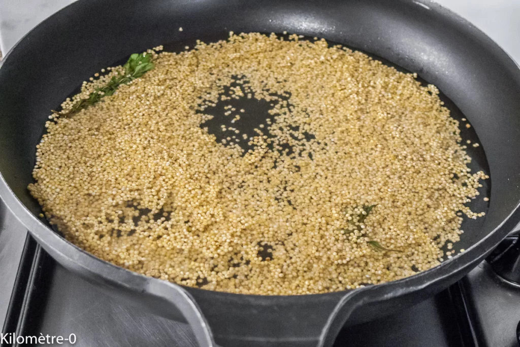 Salade de millet aux légumes de printemps (asperges vertes, radis) - Étape 2