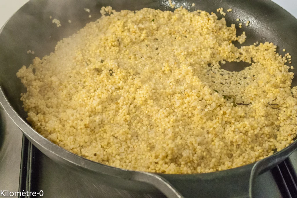Salade de millet aux légumes de printemps (asperges vertes, radis) - Étape 4