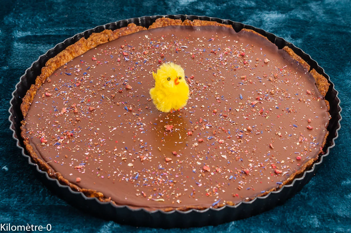 Photo de recette de dessert au chocolat, gâteau, tarte, chocolat, noir, facile, fondant, crémeux, Kilomètre-0, blog de cuisine réalisée à partir de produits de saison et issus de circuits courts