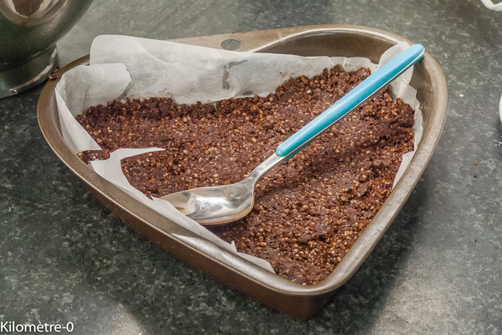 Cheesecake au fromage frais, base chocolat amandes - Étape 5