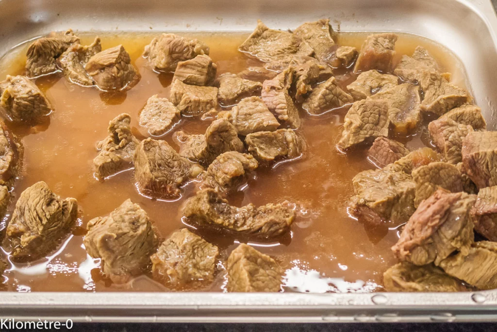 Bœuf aux épices, aux lentilles, épinards et courge - Étape 1