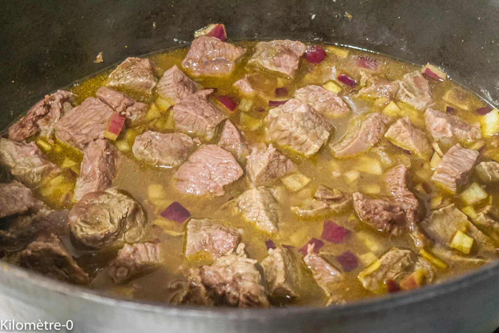 Bœuf aux épices, aux lentilles, épinards et courge - Étape 9