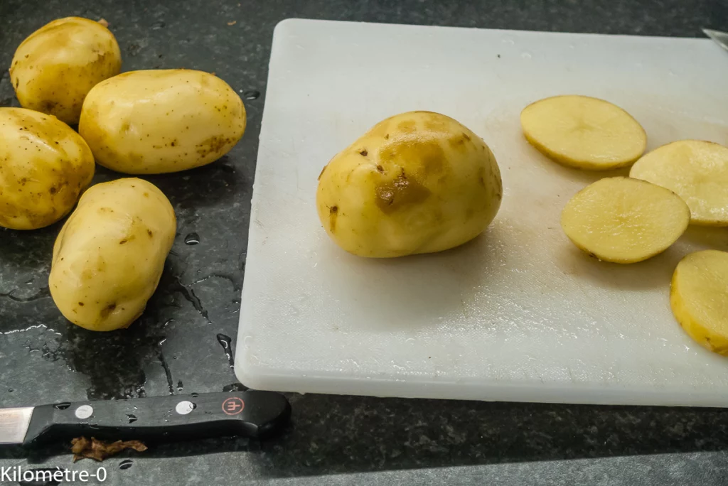 Salade de pommes de terre nouvelles aux crevettes - Étape 1