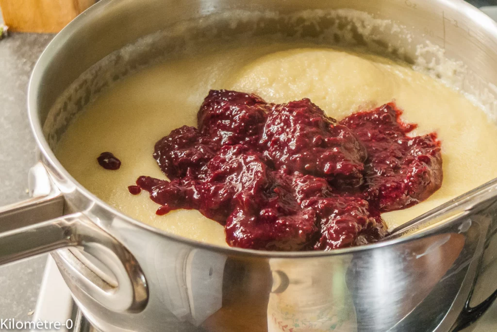 Semoule au coulis de cassis - Étape 4