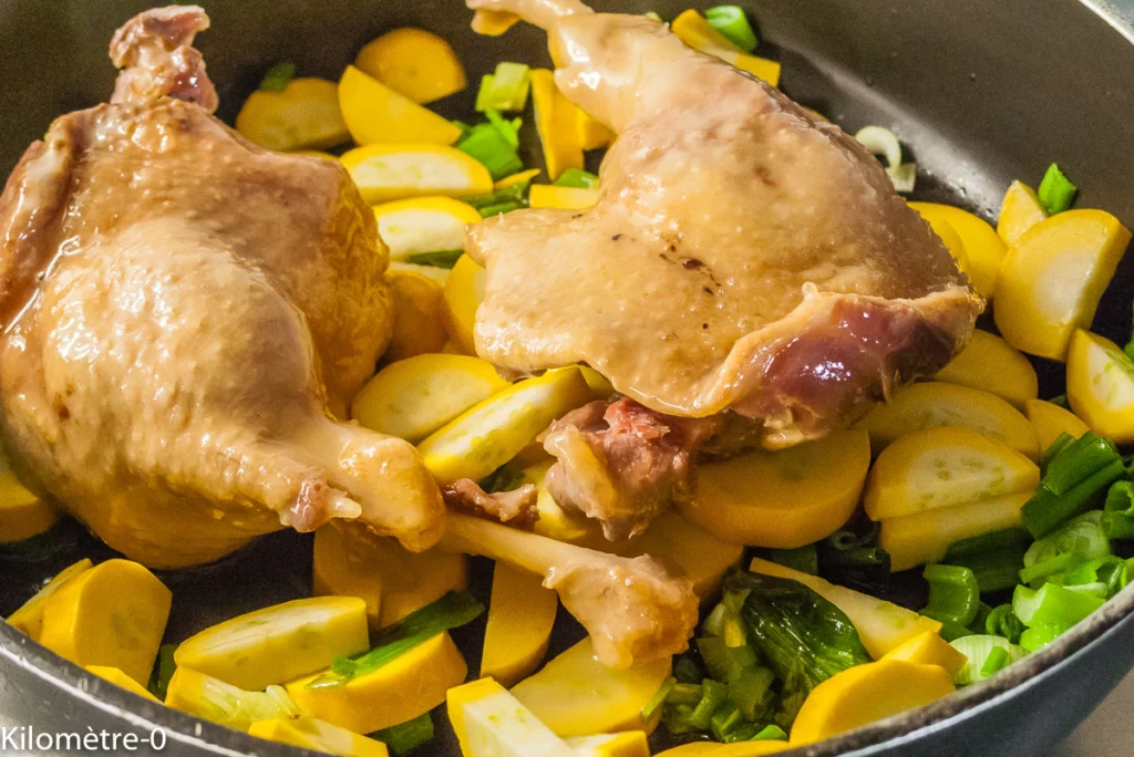 Confit de canard aux courgettes et aux fèves - Étape 6