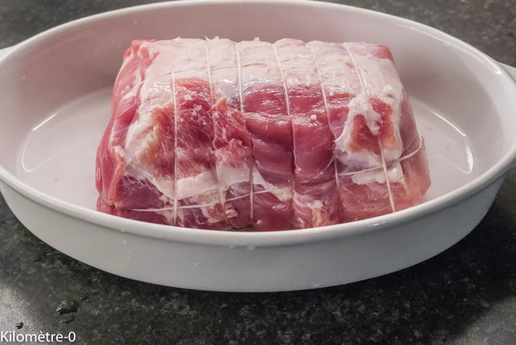 Rôti de porc, cuisson basse température aux légumes de printemps - Étape 1