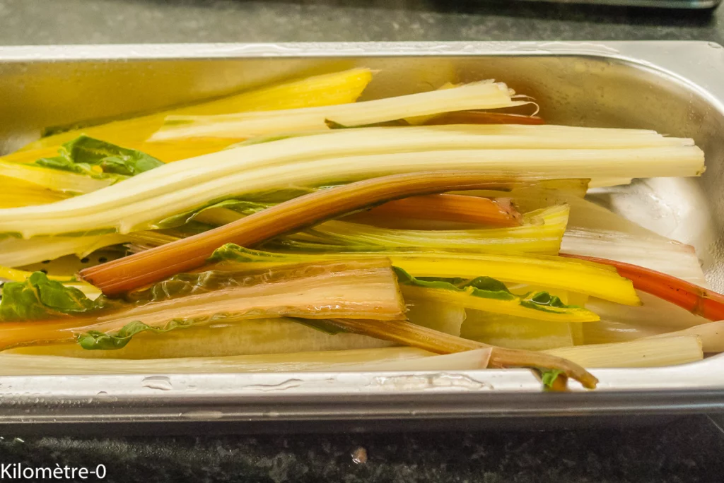 Tarte aux côtes de blettes et au poulet - Étape 1