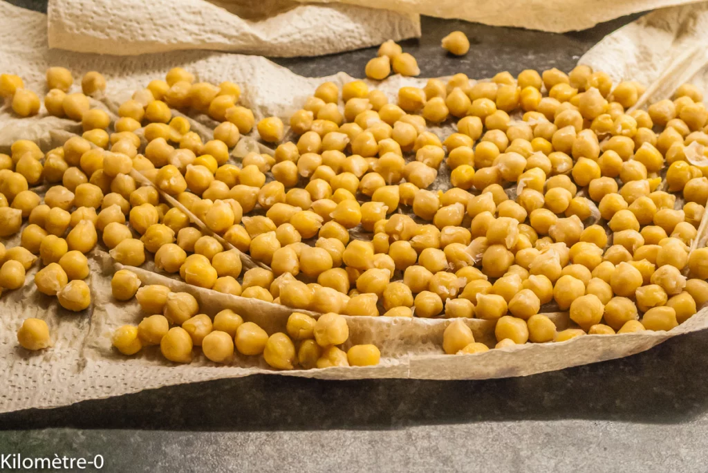 Houmous et pois chiches croustillants - Étape 2