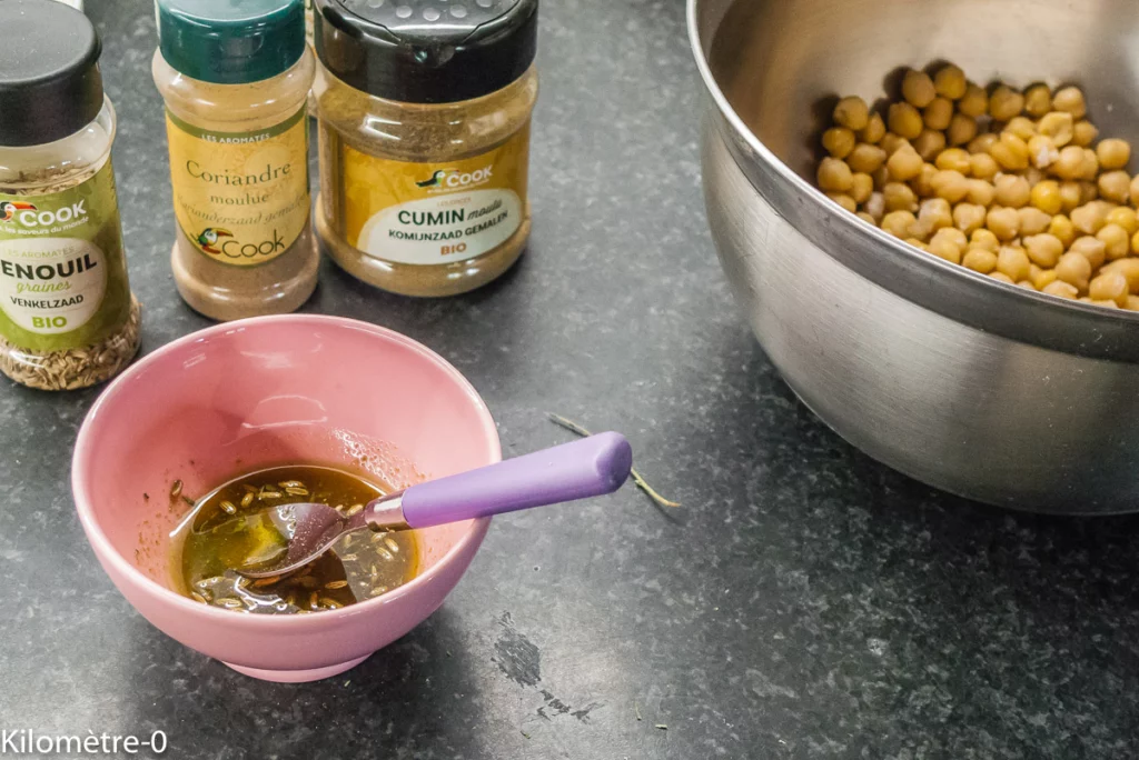 Houmous et pois chiches croustillants - Étape 4