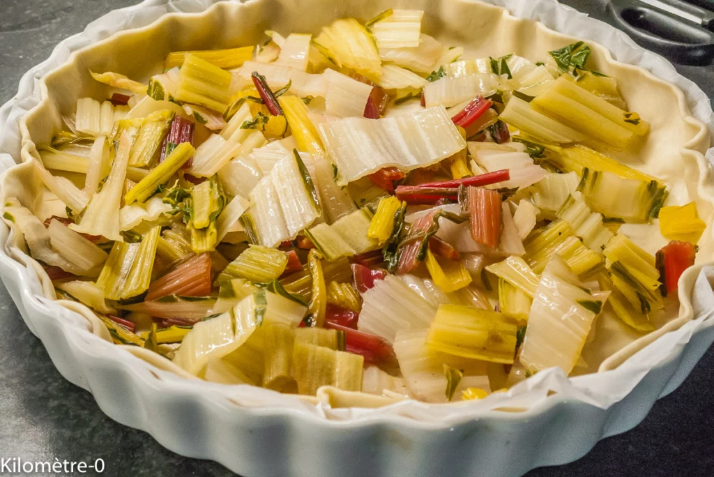 Tarte aux côtes de blettes et au poulet - Étape 2