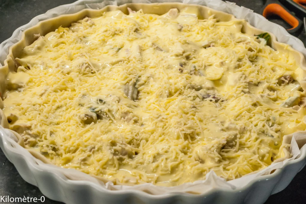 Tarte aux côtes de blettes et au poulet - Étape 5