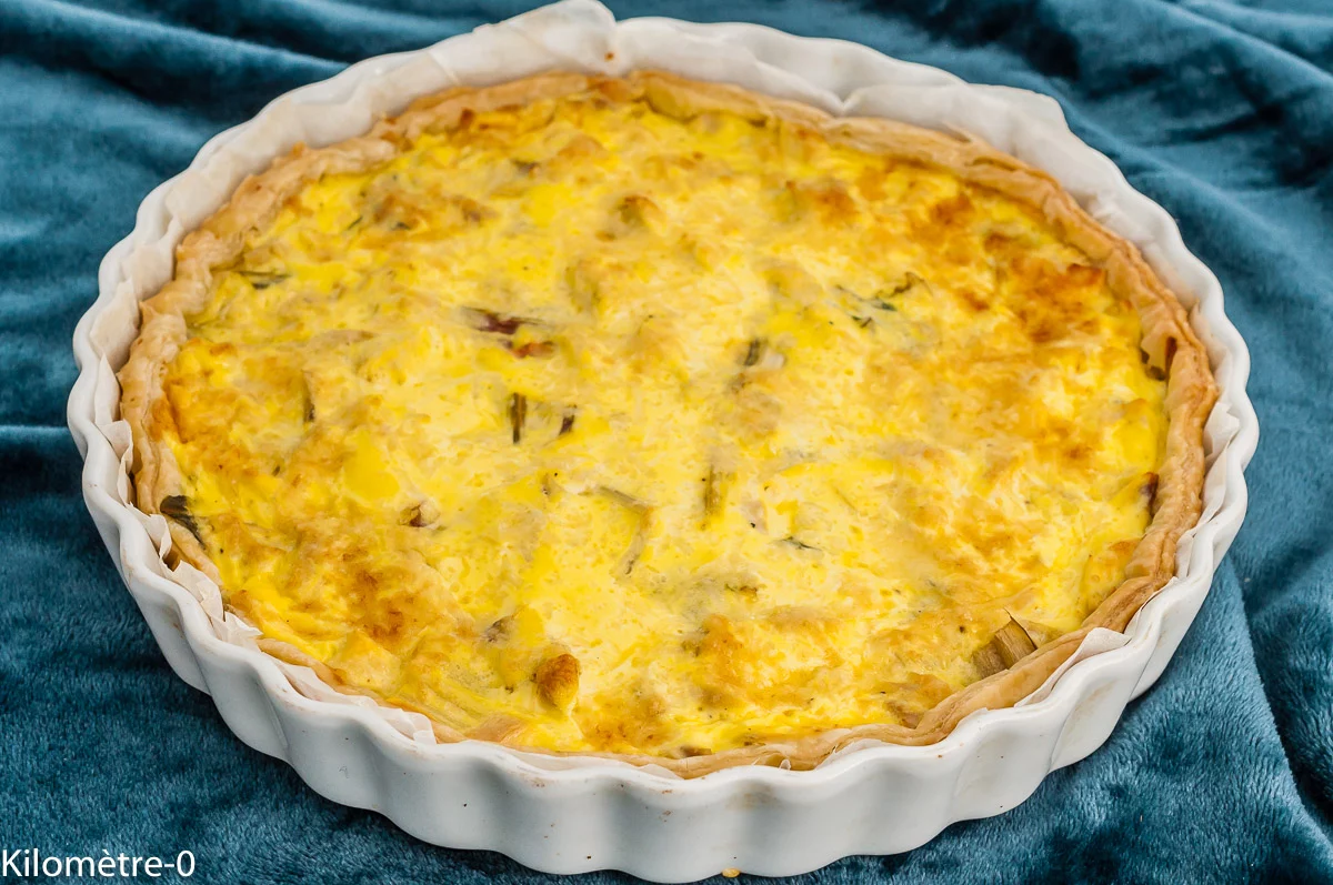 Photo de recette de tarte, tarte salée, côtes de blettes, blettes, ricotta, poulet, bio, facile, fromage, Kilomètre-0, blog de cuisine réalisée à partir de produits de saison et issus de circuits courts