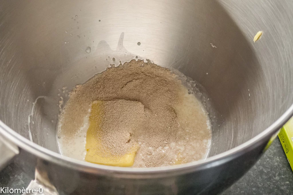 Gâteau brioché aux framboises - Étape 1