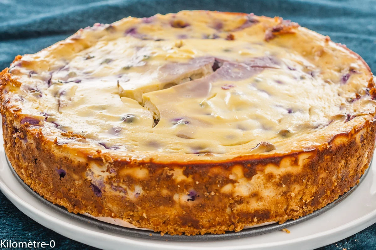 Photo de recette de cheesecake,myrtilles, ricotta, facile, gâteau, fruits rouges, printemps, été, dessert aux fruits, dessert aux fruits rouges, Kilomètre-0, blog de cuisine réalisée à partir de produits de saison et issus de circuits courts