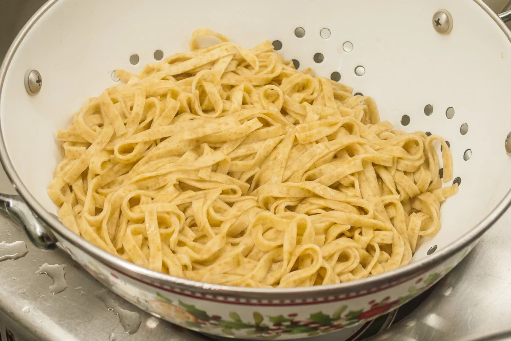 Pâtes fraiches, courgettes en sauce et chorizo - Étape 6