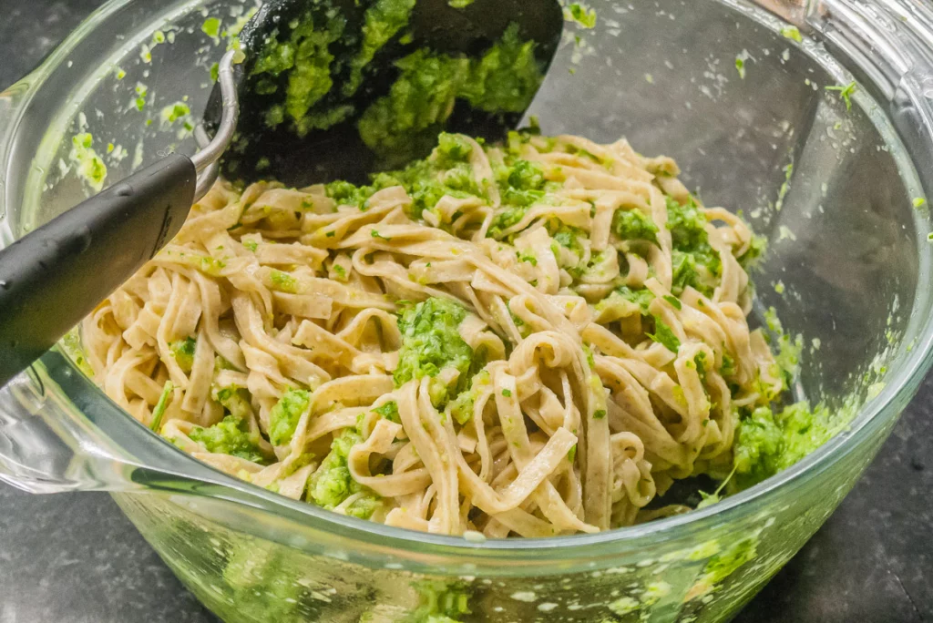 Pâtes fraiches, courgettes en sauce et chorizo - Étape 7